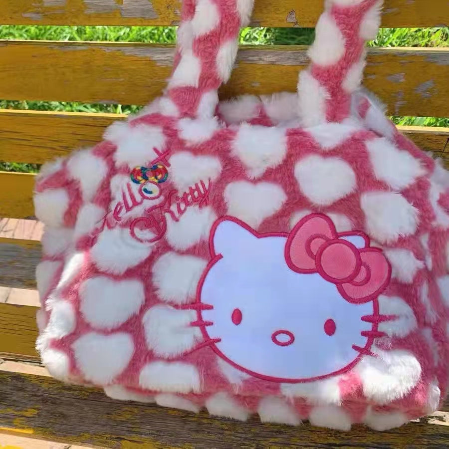 Hello Kitty PU Pink Tote Bag Women's Shoulder Hand Bag Fashion Style –  Yvonne12785