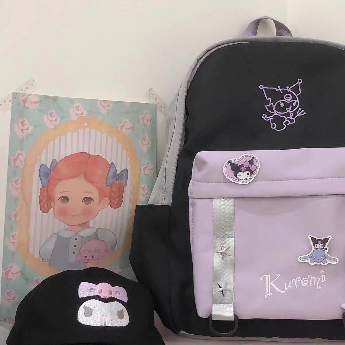 Cinnamoroll Kuromi Pompompurin My Melody Inspired Bookbag Backpack Sch –  PeachyBaby
