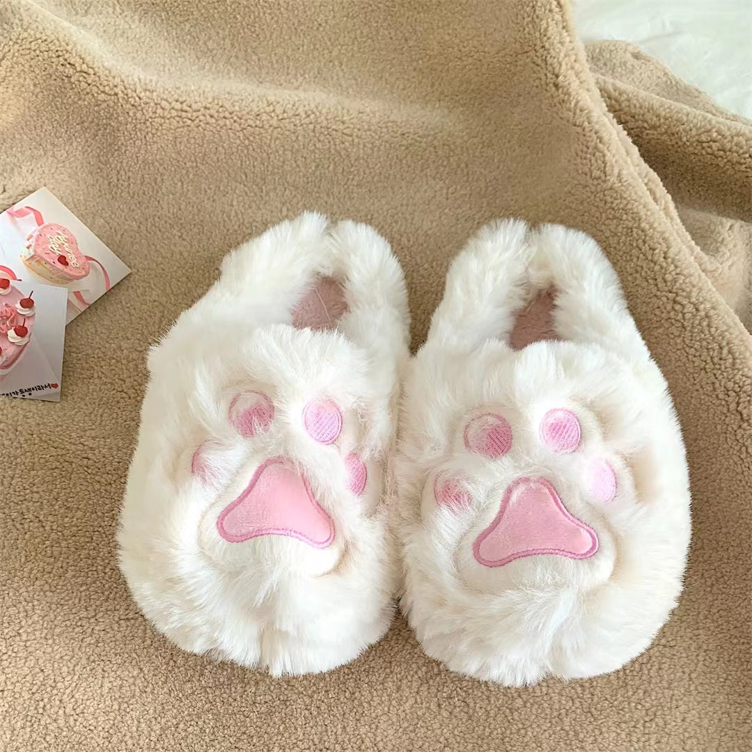Fluffy Cat Claw Slippers