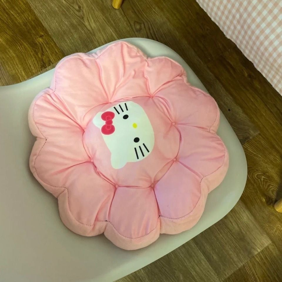 Hello Kitty Car Pillow Waist Support Breathable Powder Pink Cushion