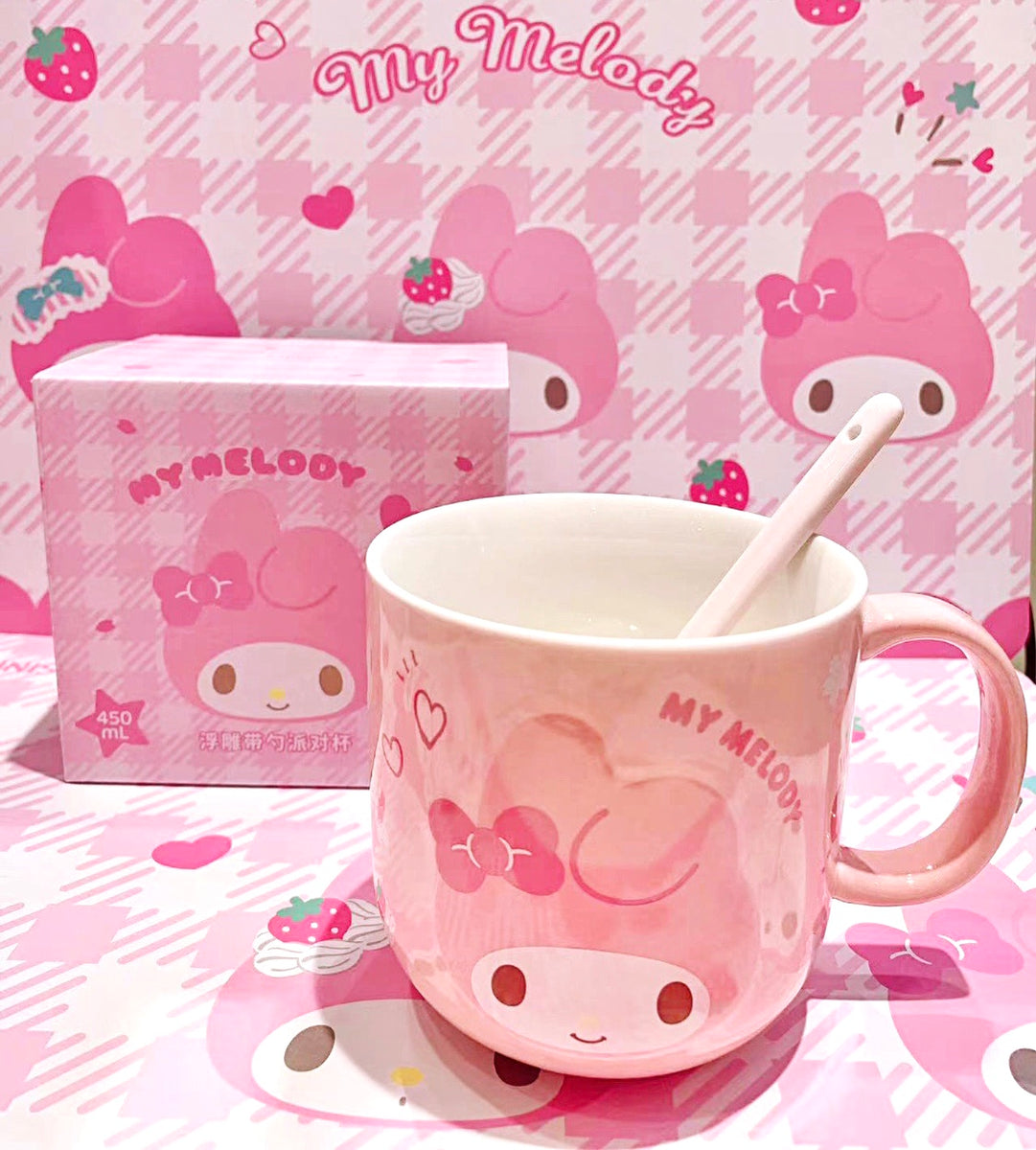 Sanrio Dining | Sanrio My Melody 20oz Coffee Tea Mug | Color: Pink/White | Size: Os | W0rthit's Closet