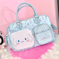 Hello Kitty Cinnamoroll Kuromi Pompompurin Inspired Multi-Compartment Tote Bag Purse Handbag with adjustable strap