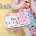 Hello Kitty Cinnamoroll Kuromi Pompompurin Inspired Multi-Compartment Tote Bag Purse Handbag with adjustable strap