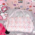 Hello Kitty Cinnamoroll Kuromi Pompompurin Inspired Multi-Compartment Tote Bag Purse Handbag with adjustable strap