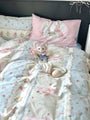 Cottage Pastoral Style Bunny Pastel Color Kawaii Bedding Duvet Cover Set