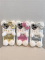 Hello Kitty Inspired Metal Colors Plush iPhone Protective Case and Cover in Pink Silver and Gold
