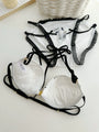 Pochacco Inspired Black and White Halter Bra and Underwear