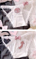 Kuromi Inspired Kawaii Skeleton Lace Edge Underwear