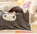 Kuromi Inspired Coral Fleece Plush Winter Blanket