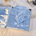 Cinnamoroll Inspired Blue Satin Short Sleeve 2 Pcs Pajama Set