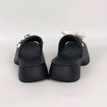Hello Kitty Inspired PU Leather Platform Outdoor Slippers in Black Pink and White