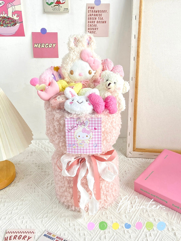 Hello Kitty Inspired Plushie Flower Bouquet for Valentine’s Day 【No Cancelation and No Return】