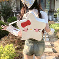 Hello Kitty Inspired White Star Shaped Backpack Book Bag