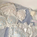 Cinnamoroll Inspired Ruffle Edge Bra and Underwear in Blue and White