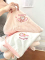 My Melody Inspired Coral Velvet Pink Hand Towel and Bath Towel