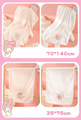 My Melody Inspired Coral Velvet Pink Hand Towel and Bath Towel