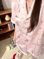 Hello Kitty Inspired Satin Pajama Set Top and Shorts