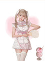 Soft Kawaii Chinese Aesthetic QiPao Pink Body-con Dress with Ruffle Edge Collar