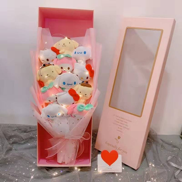 Sanrio Characters Inspired Valentine’s Day Plushie Flower Bouquet Gift 【No Cancelation,No Return】