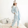 Cinnamoroll Inspired Baby Blue Fleece Pajama Set with Pants