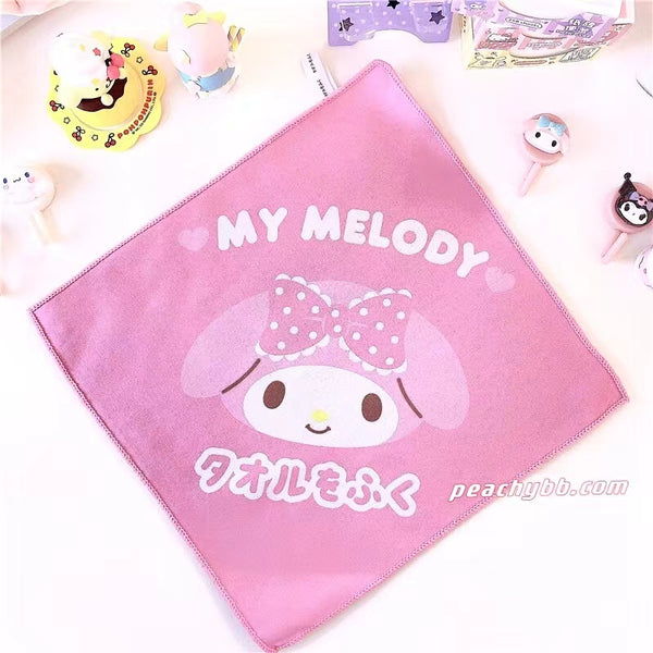 My Melody Little Twin Stars LaLa Kuromi Cinnamoroll Inspired Washcloth Hand Towels