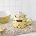 Pompompurin Inspired Yellow Ceramic Pottery Mug and Bowl