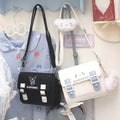 Cinnamoroll Kuromi Inspired Black and White Messenger Bag Satchel Crossbody Bag