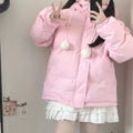 My Melody Inspired Pink Hooded Down Jacket