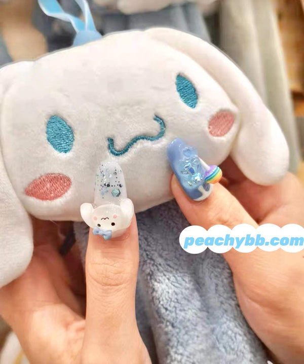 Cinnamoroll Inspired Blue Press on 3D False Nails Set【Does Not Include Liquid Glue】