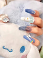 Cinnamoroll Inspired Blue Press on 3D False Nails Set【Does Not Include Liquid Glue】