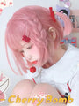 Bubble Gum Pink Anime Cosplay Short Straight Hair Wig with Bangs