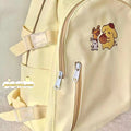Pompompurin Inspired Yellow Embroidered Book Bag Backpack