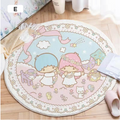 The Little Twin Stars Inspired Round Area Rug Gaming Chair Carpet