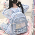 My Melody Cinnamoroll Inspired Baby Blue and Pink Book Bag Backpack School Bag