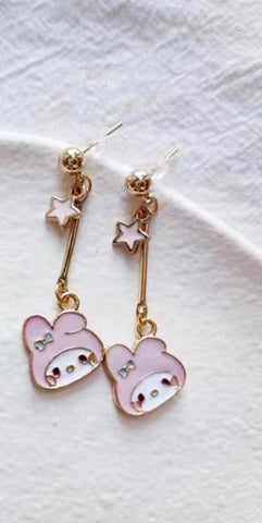 My Melody Hello Kitty Mignon Bunny Drop Earrings Maroc