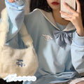 Cinnamoroll Inspired Blue Sailor Collar Long Sleeve Top