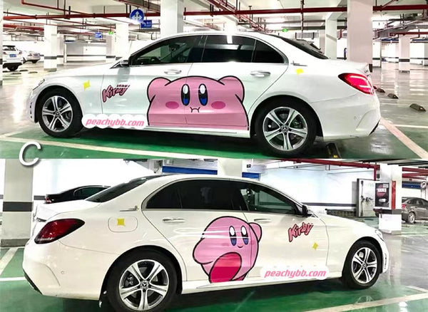 Kirby Inspired Car Sticker Decals Waterproof Easy to Put on and Take off