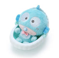 Baby My Melody Cinnamoroll Pompompurin Pochacco Kuromi Batzmaru Hangyodon Cogimyun in Baby Crib Plushie