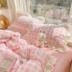 My Melody Inspired Pink Cotton Duvet Sheet Bedding Set Queen Twin King –  PeachyBaby