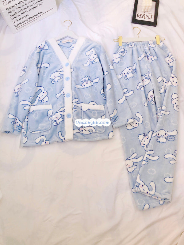 Cinnamoroll Plush Winter 2 PCs Pajama Set