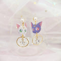 Luna and Artemis Inspired Drop Earrings