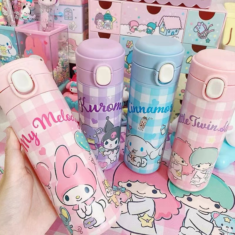 My Melody Sweet Piano & Cinnamoroll Insulated Tumbler with Lid