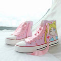 Sailor Moon Inspired Pink Hight-Top Canvas Sneakers