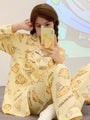 Pompompurin Inspired Long Sleeve Top and Pants Pajama Set