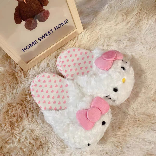 Hello Kitty Inspired Plushie Closed Toe Slippers