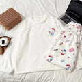 Hello Kitty Inspired Cream White Plush Long Sleeve Pajama Set