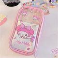 Pompompurin My Melody Cinnamoroll Kuromi Inspired Transparent Pencil Case with Multi Compartments