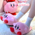 Kirby Inspired Plushie Pink Slippers