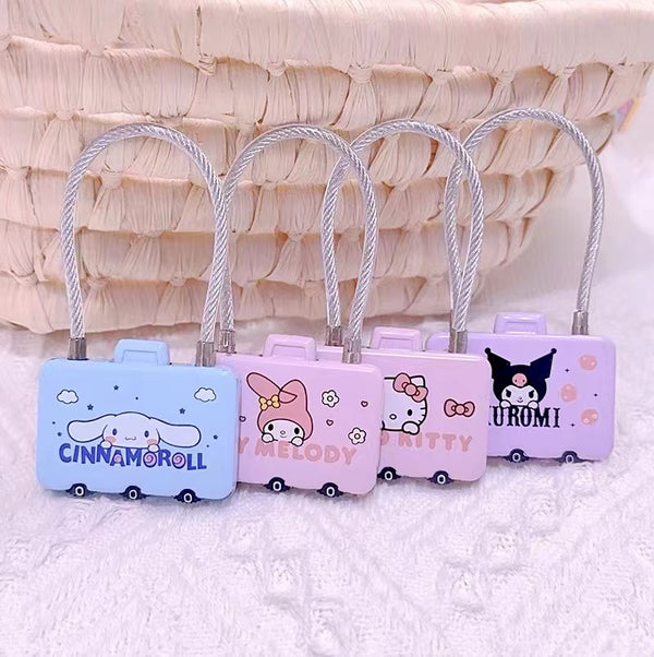 Cinnamoroll My Melody Hello Kitty Kuromi Inspired Padlock Luggage Lock