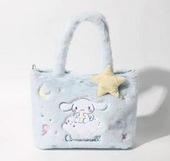 Miniso- Plush Bag : Kuromi、my Melody、cinnamoroll Pattern Satchel